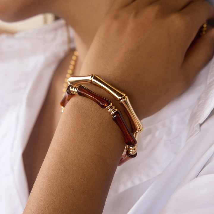 Palma Reed Segment Bangle Bracelet