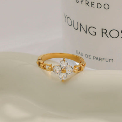 Cala Quatrefoil Link Ring