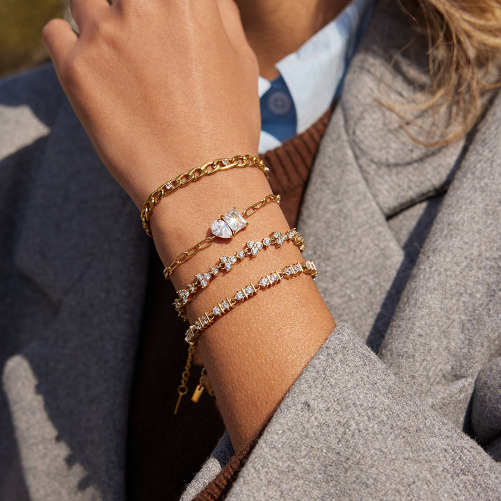 Marea Faceted Zircon Line Bracelet