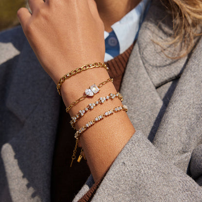 Marea Faceted Zircon Line Bracelet
