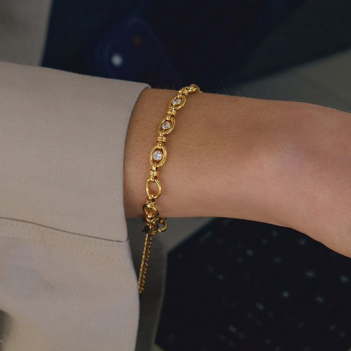 Marea Open Link Stone Bracelet