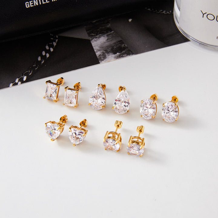 Tideline Faceted Stud Earrings