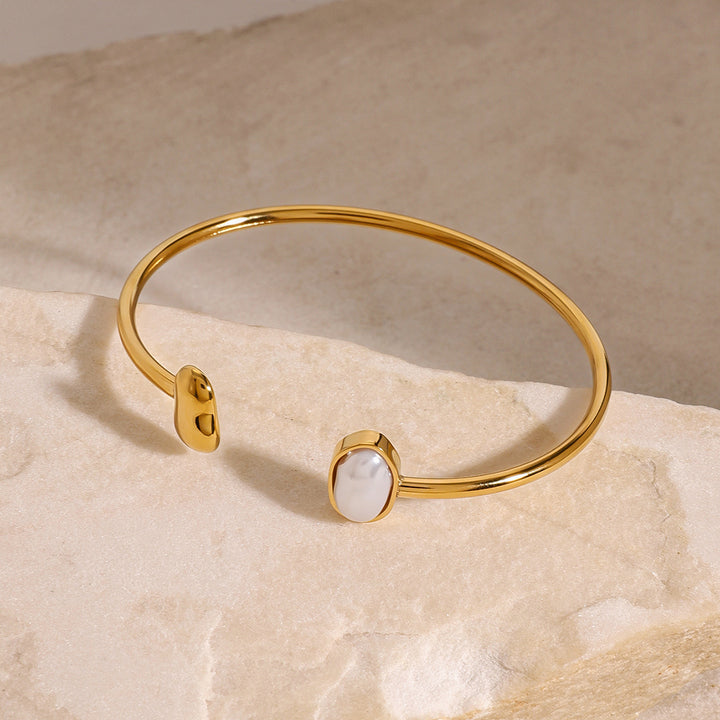 Marea Pearl-Tipped Open Bracelet
