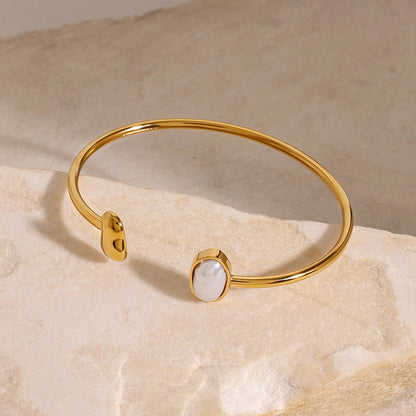 Marea Pearl-Tipped Open Bracelet