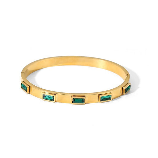 Marea Verdant Stone Bangle Bracelet