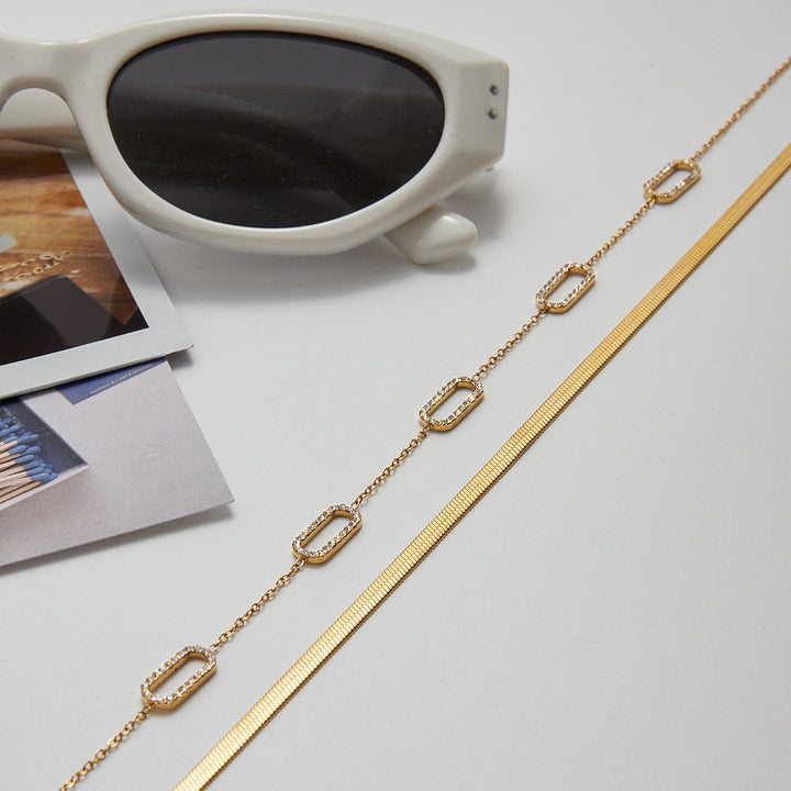 Calanque Zircon Link Necklace