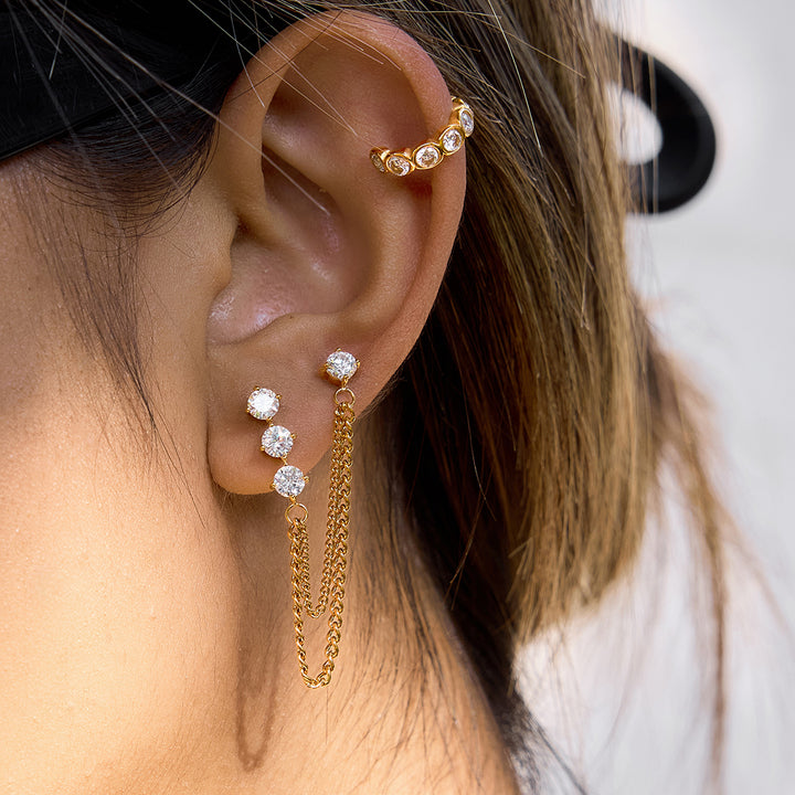Salina Zircon Cascade Earrings