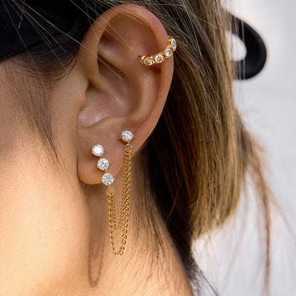 Salina Zircon Cascade Earrings
