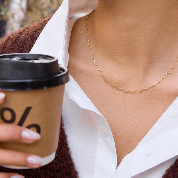Marea Ridged Chain Necklace