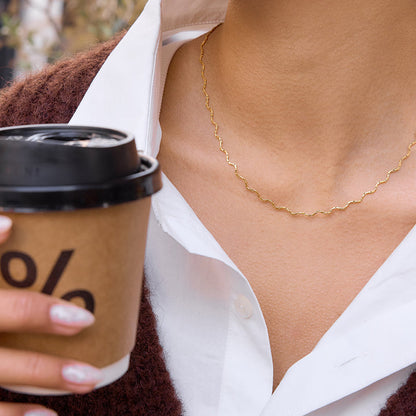 Marea Ridged Chain Necklace