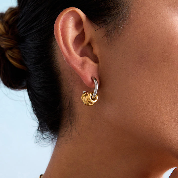 Salina Layered Band Hoop Earrings