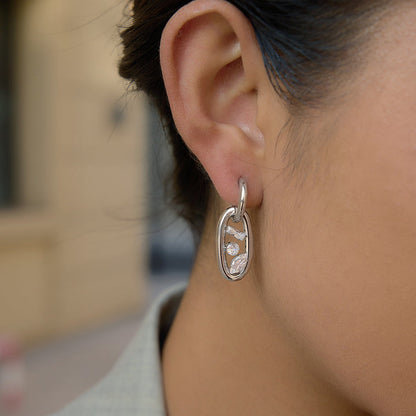 Calanque Chained Oval Earrings