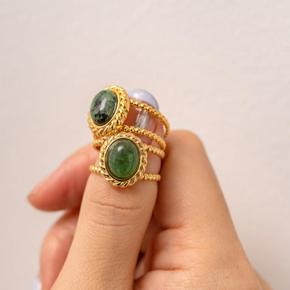 Salina Braided Stone Ring