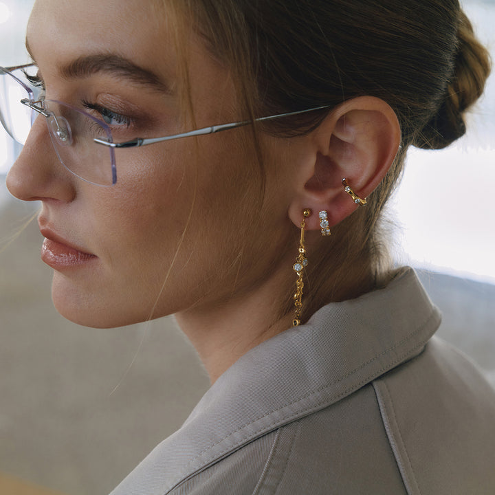 Salina Cascading Crystal Earrings