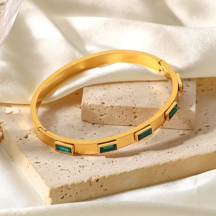 Marea Verdant Stone Bangle Bracelet