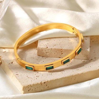 Marea Verdant Stone Bangle Bracelet