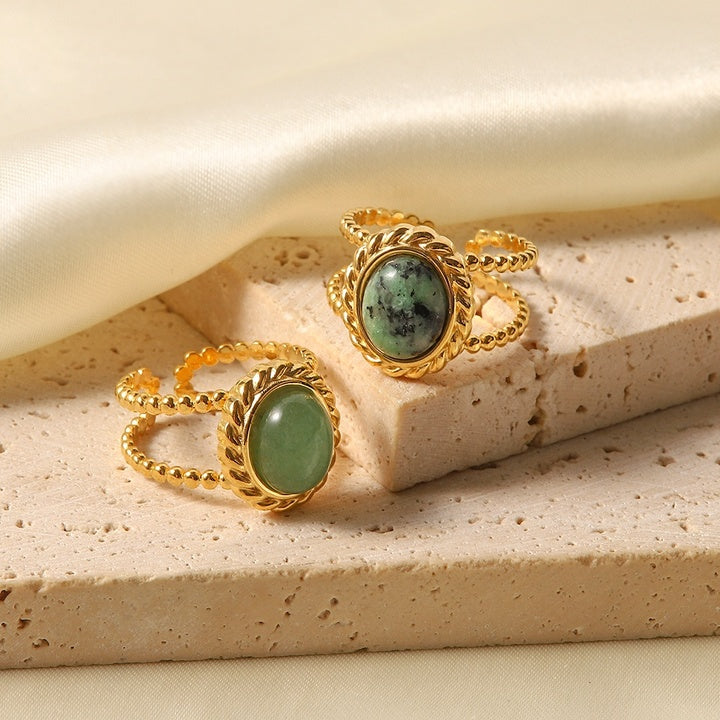 Salina Braided Stone Ring