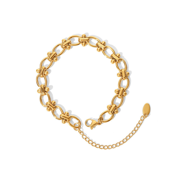 Marea Beaded Oval Link Bracelet
