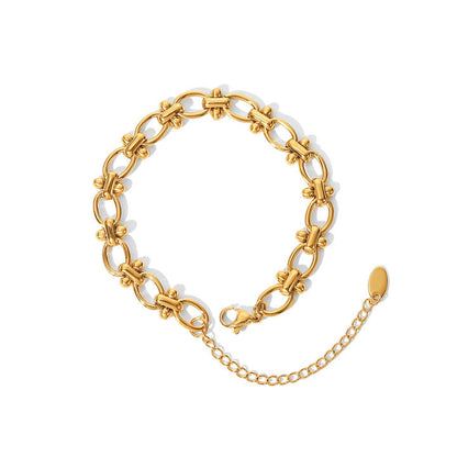 Marea Beaded Oval Link Bracelet
