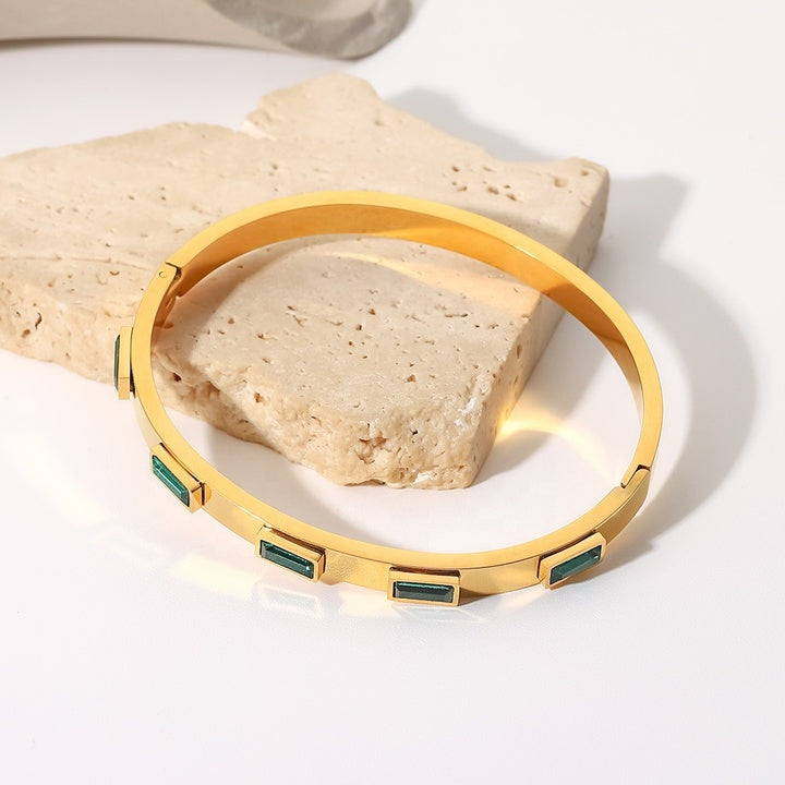 Marea Verdant Stone Bangle Bracelet