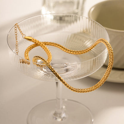 Marea Flat Plaited Chain Bracelet