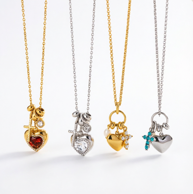 Marea Aqua Faceted Fish Necklace
