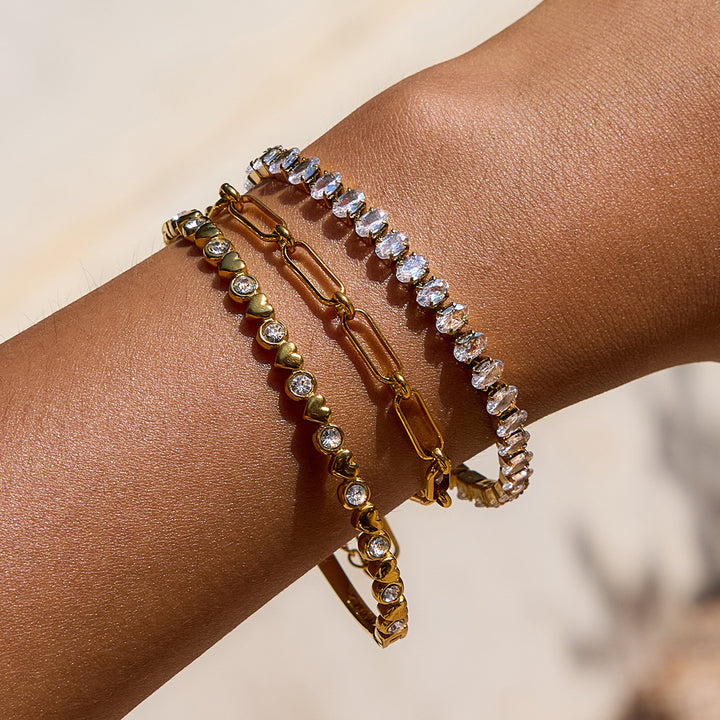 Seagrass Scattered Stone Band Bracelet