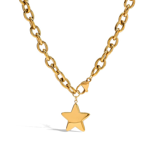 Marea Chunky Starburst Rolo Necklace
