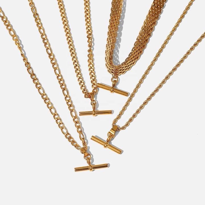 Calanque Polished Bar Link Necklace