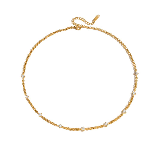 Marea Crystal Station Necklace