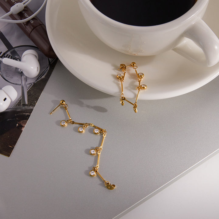 Salina Cascading Crystal Earrings