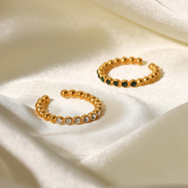 Marea Pebbled Stone Stacking Ring