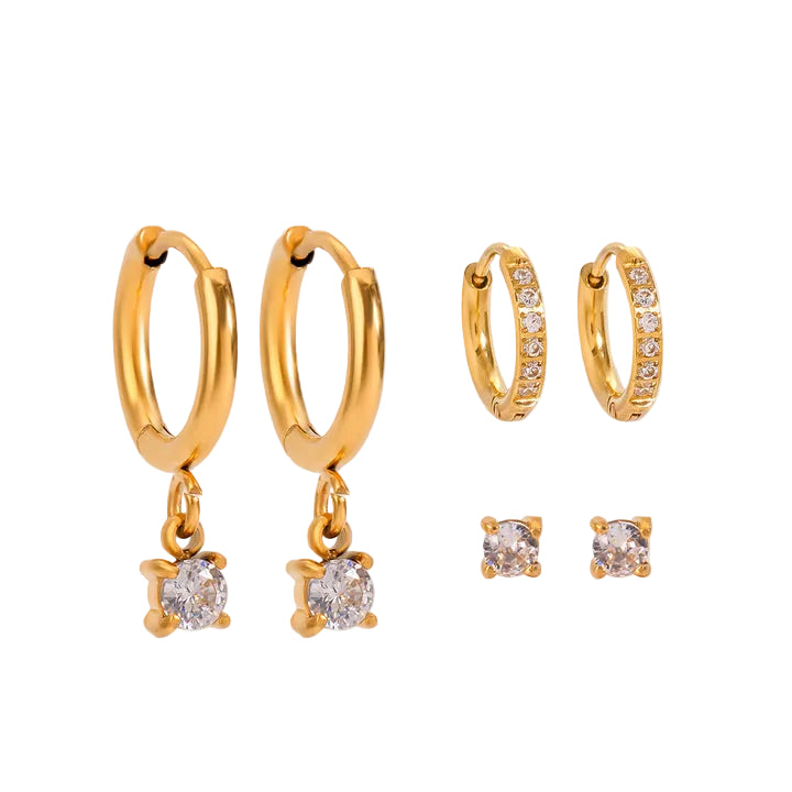 Salina Crystal Layering Earrings