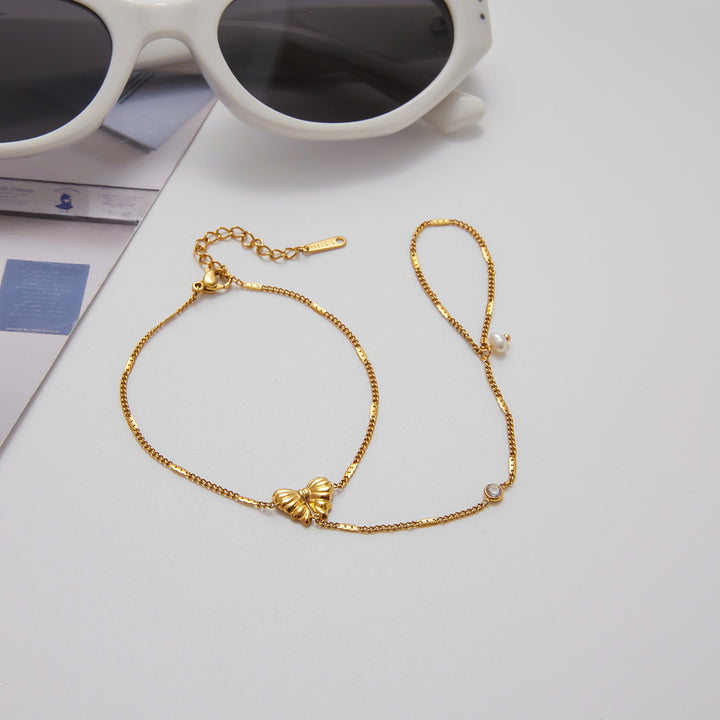 Ondine Winged Pearl Hand Bracelet