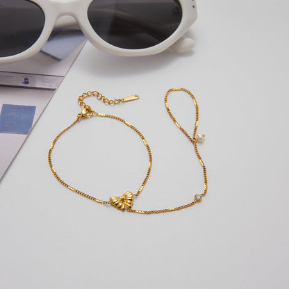 Ondine Winged Pearl Hand Bracelet