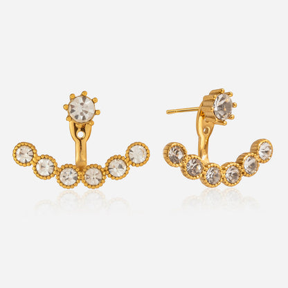Marea Fanned Stone Jacket Earrings