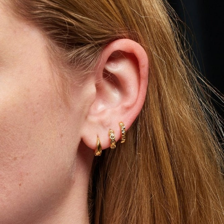 Tidepool Inset Stone Hoop Earrings