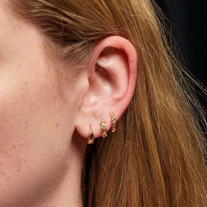 Tidepool Inset Stone Hoop Earrings