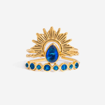 Lagoon Gilded Ray Ring