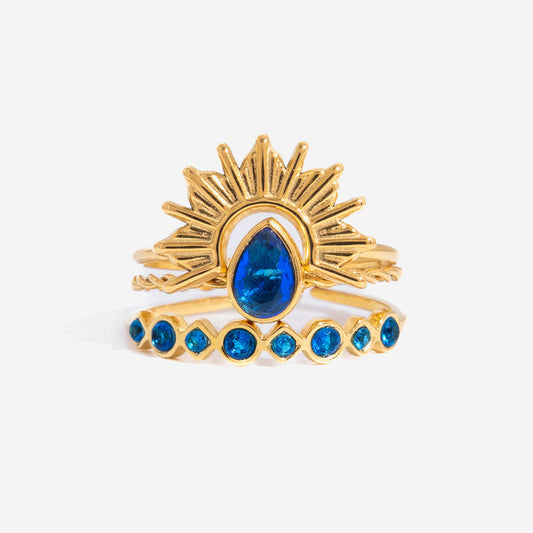 Lagoon Gilded Ray Ring