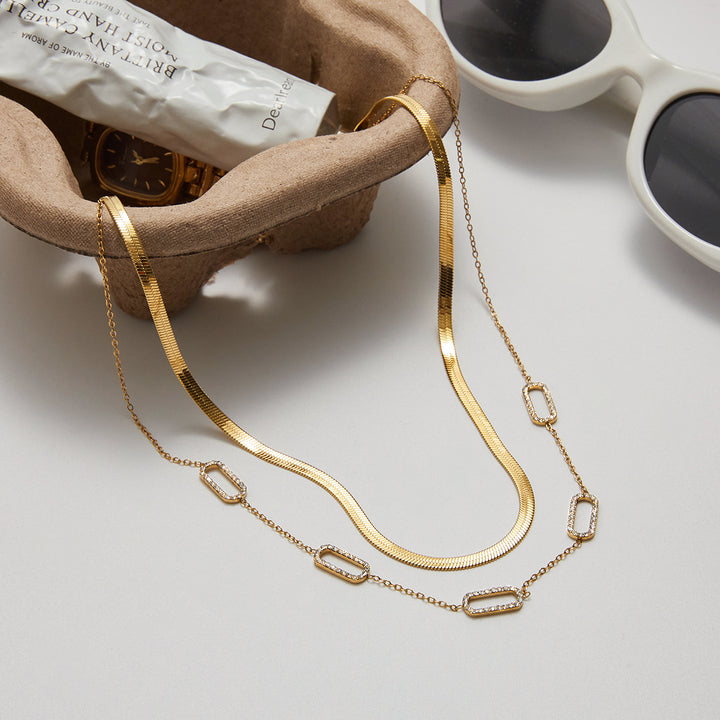 Calanque Zircon Link Necklace