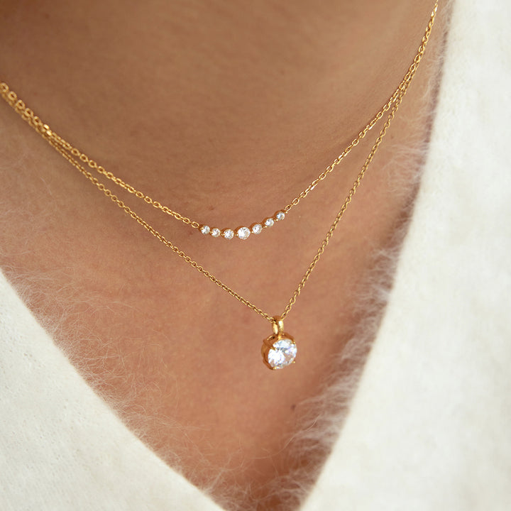 Isla Single Zircon Drop Necklace