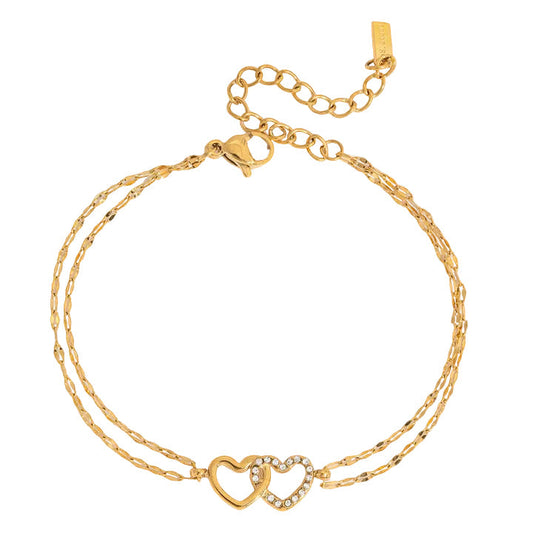Cala Twin Hearts Layered Bracelet