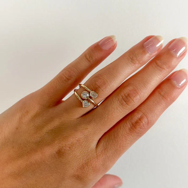 Salina Triple Crystal Wrap Ring