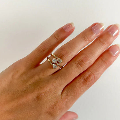 Salina Triple Crystal Wrap Ring