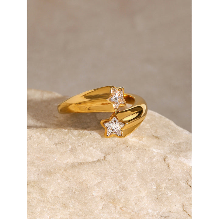 Vela Double Star Open Ring