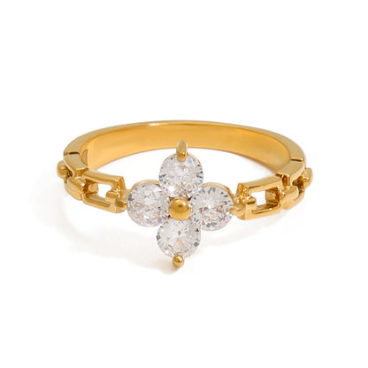 Cala Quatrefoil Link Ring