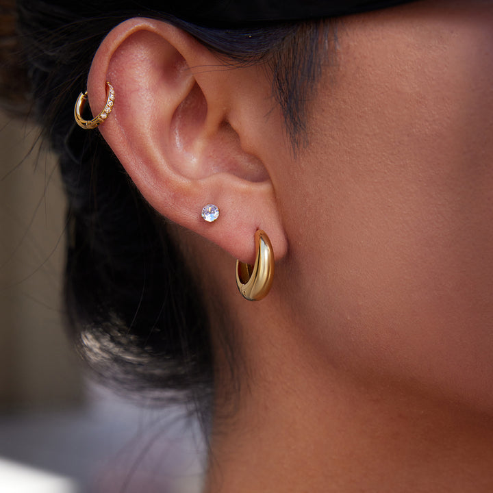 Bahia Puffed Chunky Hoop Earrings