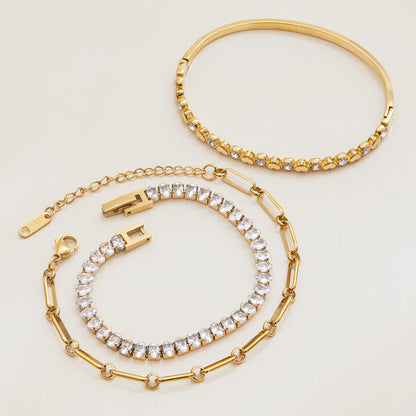 Seagrass Scattered Stone Band Bracelet