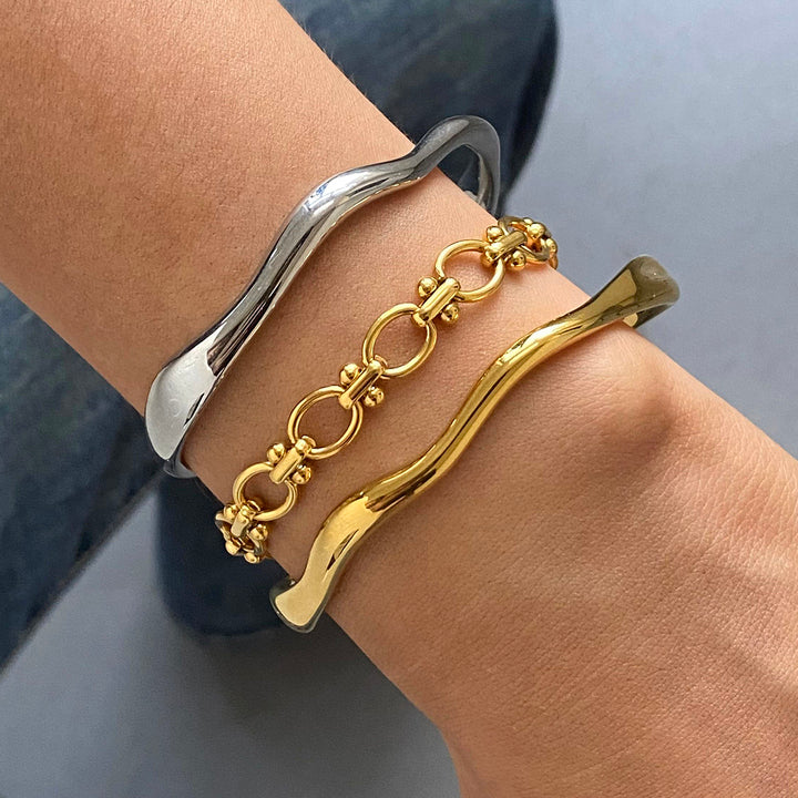 Marea Beaded Oval Link Bracelet